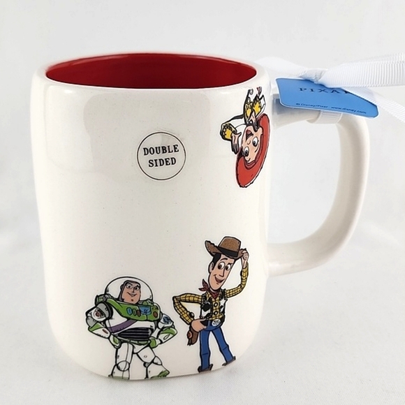 Rae Dunn Pixar HOWDY PARTNER Double Sided Ceramic Mug Woody Buzz Lightyear - Picture 2 of 11